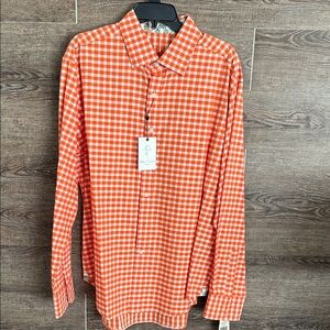 Robert Graham Orange Checkered Men's Shirt